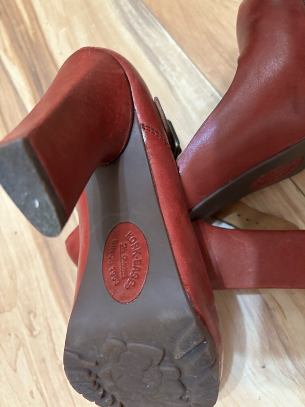 Kork-Ease prisella Red Mary Jane Block Heel Pumps 6 - Picture 4 of 10